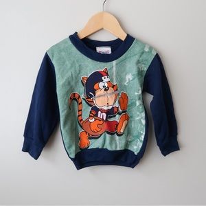 Vintage Deadstock Small Steps Tiger Football Crewneck Sweatshirt 2T-3T